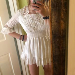 White lace summer dress